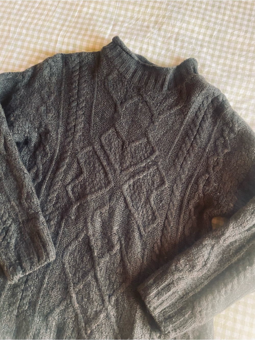 Aran Crafts Dark Green 100% Merino Wool Knit Sweater Authentic Irish Knitwear